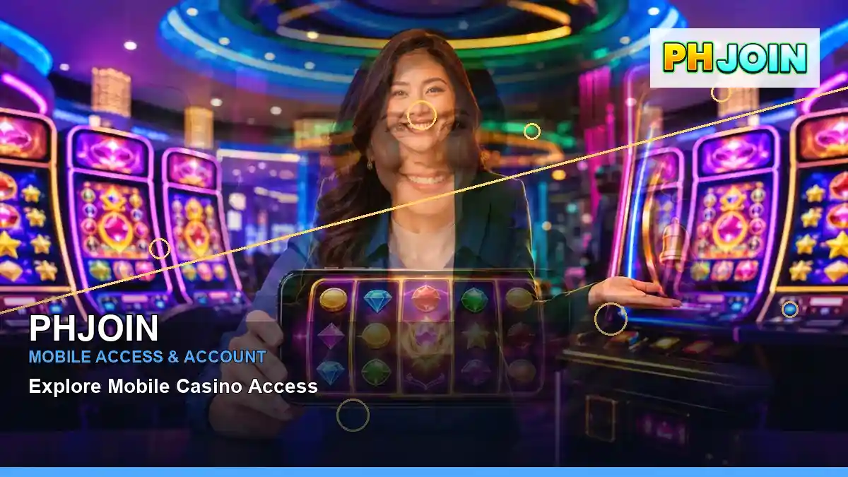 PHJOIN PHJOIN app information for Philippine users scene with centered VIP casino rewards for players in the Philippines