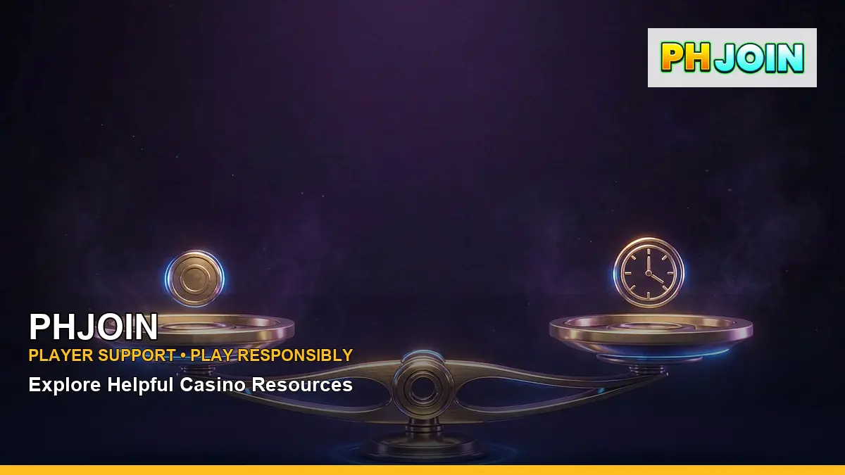 PHJOIN timer still life play responsible gaming guide highlighting mobile-friendly casino play