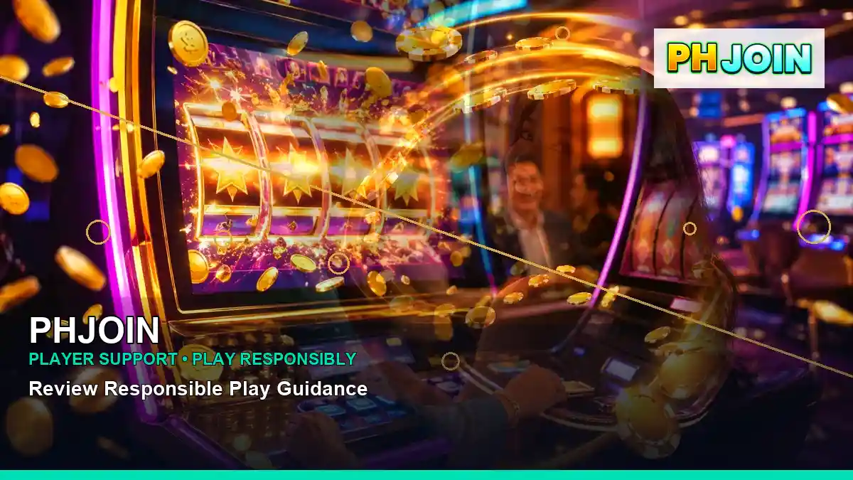 PHJOIN high-energy lounge VIP casino rewards in a layered collage layout for Philippine players