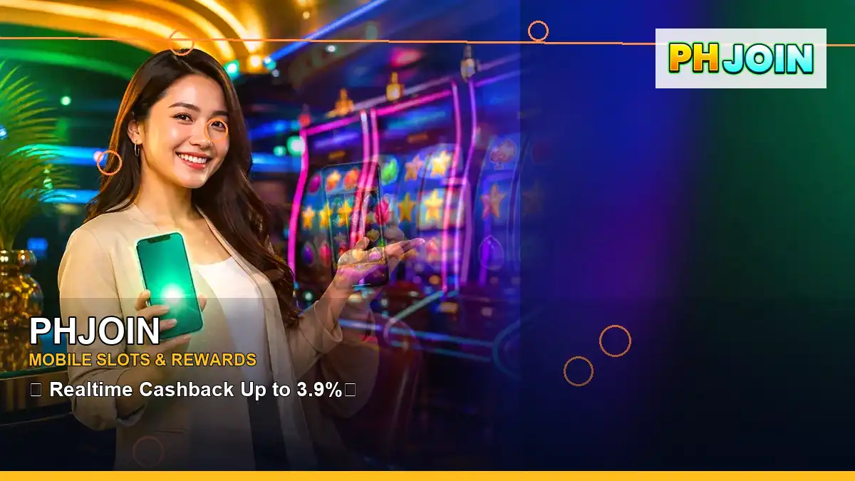PHJOIN left close-up casino cashback rewards highlighting mobile-friendly casino play