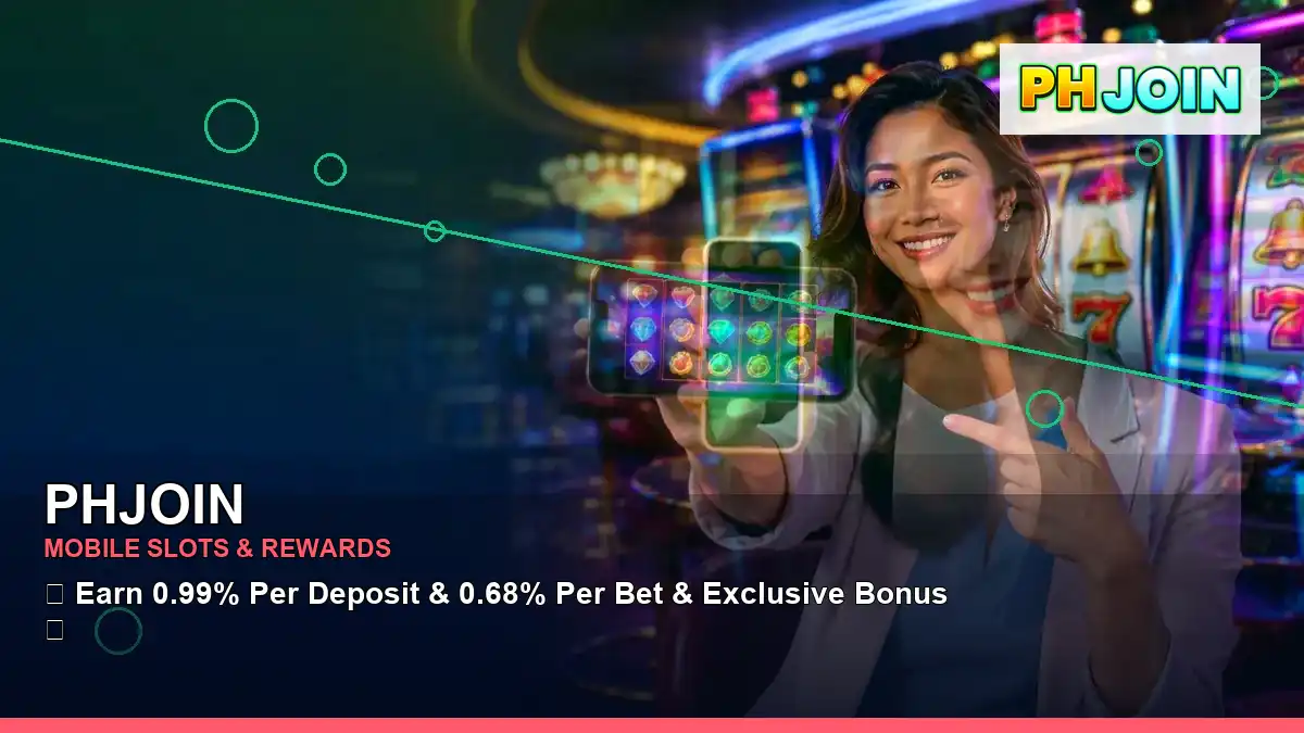 PHJOIN first casino deposit and wallet options featuring an adult Filipina casino host with a wide-action composition