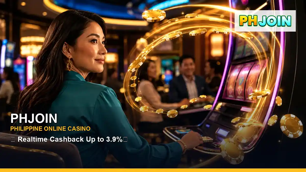 PHJOIN dynamic casino cashback rewards highlighting mobile-friendly casino play